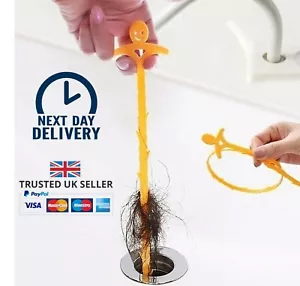 51cm Long Drain UnBlocker Stick Tool Hair Remover Sink Shower Bath Cleaner Snake - Picture 1 of 4