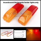2- Red/Amber fender Marker/Clearance Lights Optronics 1-1/4 x 3-3/4" lights only