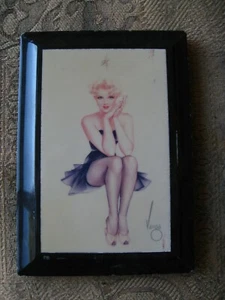 Vintage Stone Paperweight with Pin Up Girl by Vargas - Picture 1 of 3