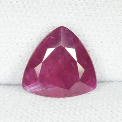 2.19 ct MASSIVE RARE OPAQUE "UNHEATED" PINK RED NATURAL RUBY Trillion C Vdo RED - Image 1 of 2