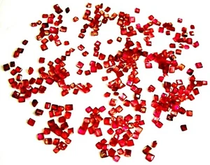 Lot of 8.86 Ct., Natural Top Blood Red Cut 1 mm Square Ruby, Burma - Picture 1 of 5