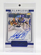 Adrian Peterson 2021 FLAWLESS PERFORMANCES #'d 02/10 On-Card Auto No. FPE-ADP