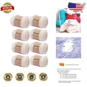 Craft Elegant Throw Blankets with Super Bulky Chenille Yarn (Arm Knitting Ideal) - Picture 1 of 10