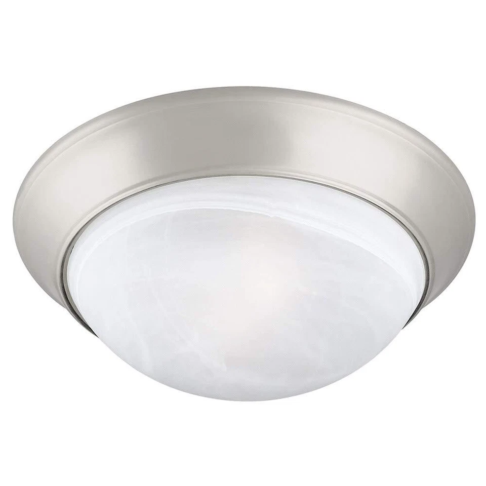 Design House 503201 2-light Ceiling Mount Twist off Satin Nickel Finish
