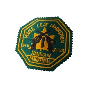 Vintage Canadian Maple Leaf Marksmen Revolver & Handgun Club Patch - Picture 1 of 2