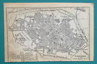 ITALY Piacenza City Plan - 1899 Baedeker Map 4 x 6" (10 x 15 cm)