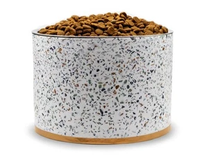 Terrazzo Single Elevated Dog Bowl Stand with Removable Stainless Steel 44oz I... - Picture 1 of 8