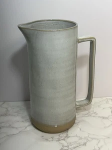 Herz und Hand Magnolie großer Steinzeug Krug/Vase grau beige 11" hoch - Bild 1 von 13
