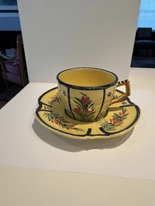 HB Quimper Tea Cup Saucer - Picture 1 of 6