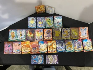 Lot of (34) 1999 Topps TV Animation Pokemon 4 Holos Foil - Blue Logo Pikachu - Bild 1 von 16