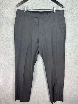 INC Flat Front 100% Wool Dress Pants Mens size 34 x 32 Color Gray Flat Front - Image 1 of 4