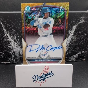 Dylan Campbell 2023 Bowman Chrome 1st Gold Shimmer /50 Auto Autograph CDA-DC RC - Picture 1 of 2