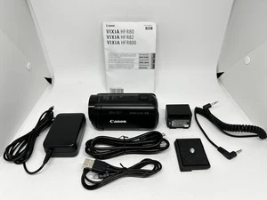 Canon VIXIA HF R80 Full HD 1080p 60fps MP4 16GB Flash Camcorder Black 32x Tested - Picture 1 of 15