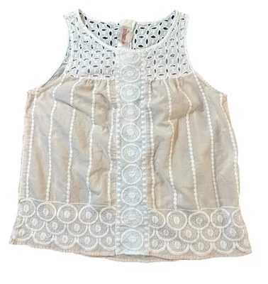 H&M Conscious Collection Sleeveless elet Lace Top Size 10 Organic Cotton - Image 1 of 4