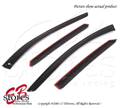 Black Tinted Out-Channel Vent Visor Deflector 4pcs For 2010-2016 Cadillac SRX - Image 1 of 3