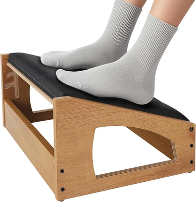 Ergonomic Foot Rest, 4 Adjustable Height Foot Stool,Footrest under Desk， Soft Cu - Image 1 of 4