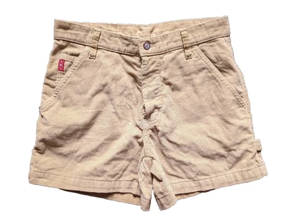 Vintage 1990s LEI Beige Corduroy Cargo Gorpcore Gorp Shorts Sz 28" Waist - Image 1 of 4