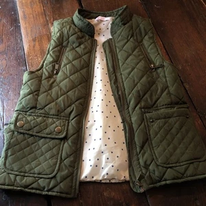 Green Sleeveless Coat Jacket Little Girl 7/8 - Picture 1 of 7