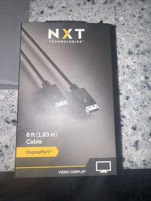 NXT Technologies™ Displayport Cable, 6 Ft, Black NX60395 - Image 1 of 2