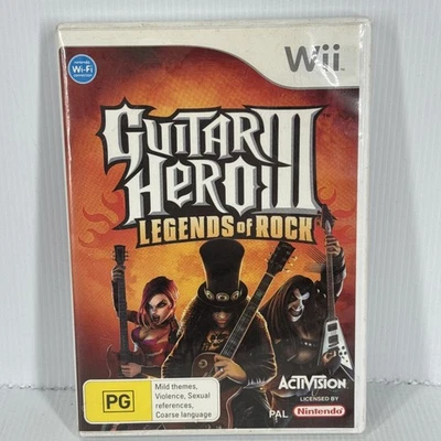 Guitar Hero III Legends Of Rock Nintendo Wii Manual Good Condition PAL - Image 1 of 4