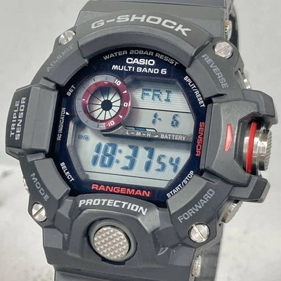 Casio G-Shock Rangeman GW-9400J-1JF 53,5 mm resina nera usato giappone - Immagine 1 di 4