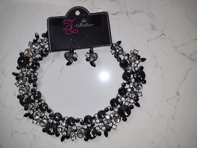 Paparazzi Zi Collection Jewelry Set Exceptional Statement Necklace Earrings NWT - Image 1 of 2