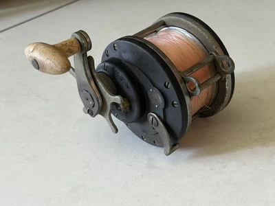 Vintage Ocean City Big Game Salt Water Fishing Reel 605 Tarnished - Image 1 of 4