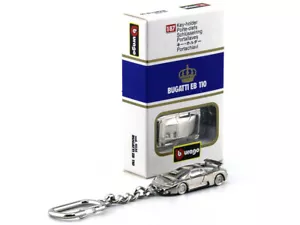 Porte-Clés Bugatti EB110 1991 Burago Met De Lico Fabriqué Dans Italie 1:87 Auto - Picture 1 of 1