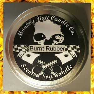Burnt Rubber, Race, Drag. Custom Scented, 4oz Soy candle. - Picture 1 of 4