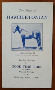 Vintage brochure STORY OF HAMBLETONIAN 1932 Good Time Park Goshen NY horse race - Picture 1 of 4