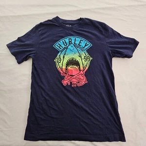 Hurley Shark 1999 Blue Short Sleeve Cotton T-Shirt Boys XL - Picture 1 of 8