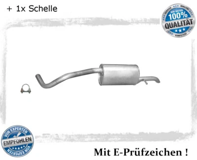 Endschalldämpfer VW Polo 9N 1.2 / Fox 1.2 Bj.05-14 Auspuff Endtopf Schelle - Bild 1 von 3