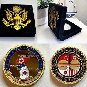 KOREAN WAR VETERAN Challenge Coin With Special Velvet Case. - Picture 1 of 3