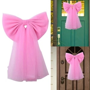Large Mesh Bowknot Ribbon Wall Hanging Decoration for Birthday Celebration Event - Bild 1 von 12