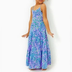 Lilly Pulitzer We Mermaid It Kids Maxi Dress Girls Size XS 2 3 - Picture 1 of 5