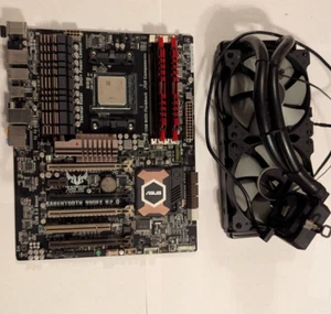 ASUS SABERTOOTH 990FX R2.0 con CPU FX8350 con 8 GB DDR3 con enfriador de agua Corsair - Imagen 1 de 8