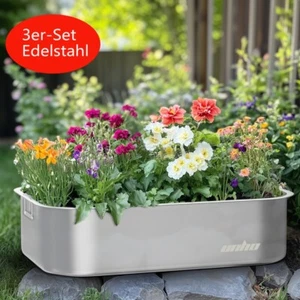 3x Set Hochbeet Pflanzbeet Edelstahl Gemüsebeet Pflanzkasten Blumenbeet Rostfrei - Bild 1 von 18