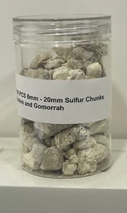 100 PCS AUTHENTIC BRIMSTONE ENCASED SULFUR  BALL SODOM & GOMORRAH BIBLE DEAD SEA - Picture 1 of 4