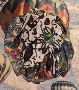 COMME DES GARCONS Button SHIRT M All Over Print E-boy Stefan Marx 2018 Art Japan - Picture 1 of 14