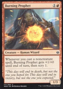 4X BURNING PROPHET 117/264 WAR OF THE SPARK MTG MAGIC NM X4 - Picture 1 of 1