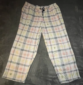 Life Is Good Sleepwear Lounge Pants Women's White Yellow Pink Drawstring XXL - Picture 1 of 9