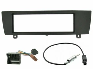 KIT AÉREO DE CABLEADO FACIAL ESTÉREO ÚNICO DIN NEGRO PARA BMW SERIE 1 E87 - Imagen 1 de 2