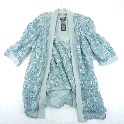 R&M Richards Women's Top And Jacket Green Teal Size 16W  - Image 1 of 4