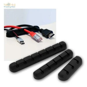 3er-Pack Kabelhalter, Kabel-Management / Organizer, Clip, Wickler aus Silikon - Bild 1 von 6