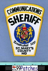 Parche 8D de policía de Maryland (parche + pestaña) del sheriff del condado de St Maryland (parche + pestaña) - Imagen 1 de 3