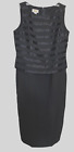 Talbot's Womens Petite NWT Black Beaded Sleeveless Lined Evening Dress Size 14