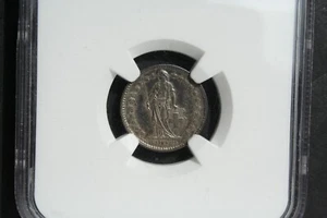 1875B NGC MS61 Switzerland 1/2 franc (KM-23) - Picture 1 of 6