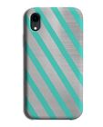 Silver & Turquoise Green Striped Phone Case Cover Pattern Lines Grey i827