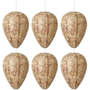 Wasp Nest Decoy 6 Pack for Hornets Yellow Jackets Stay Away Brown - Picture 1 of 7