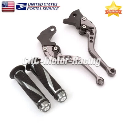 For Yamaha XT350 1985-1995 XT600 1984-1986 Brake Clutch Levers & Grips Titanium - Image 1 of 4